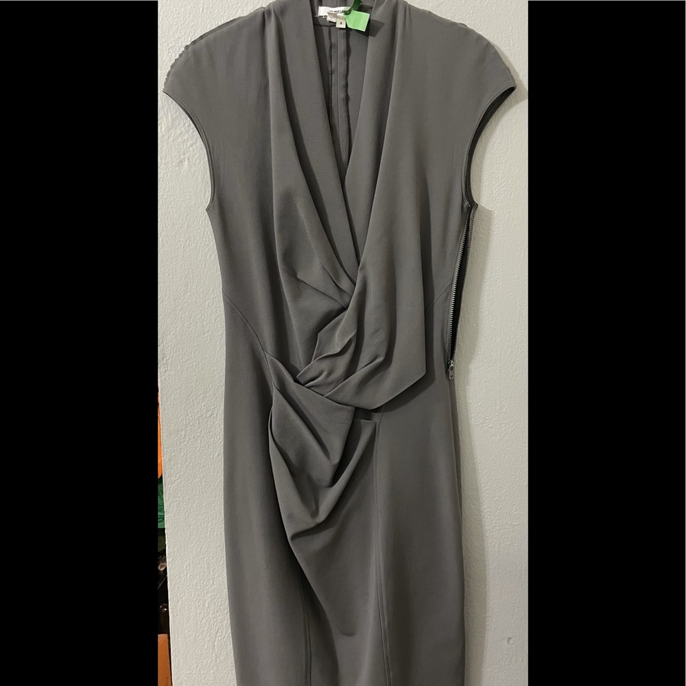 Helmet Lang grey body con dress